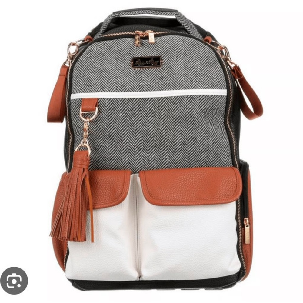 Itzy Ritzy Boss Backpack Diaper Bag - Coffee and Cream